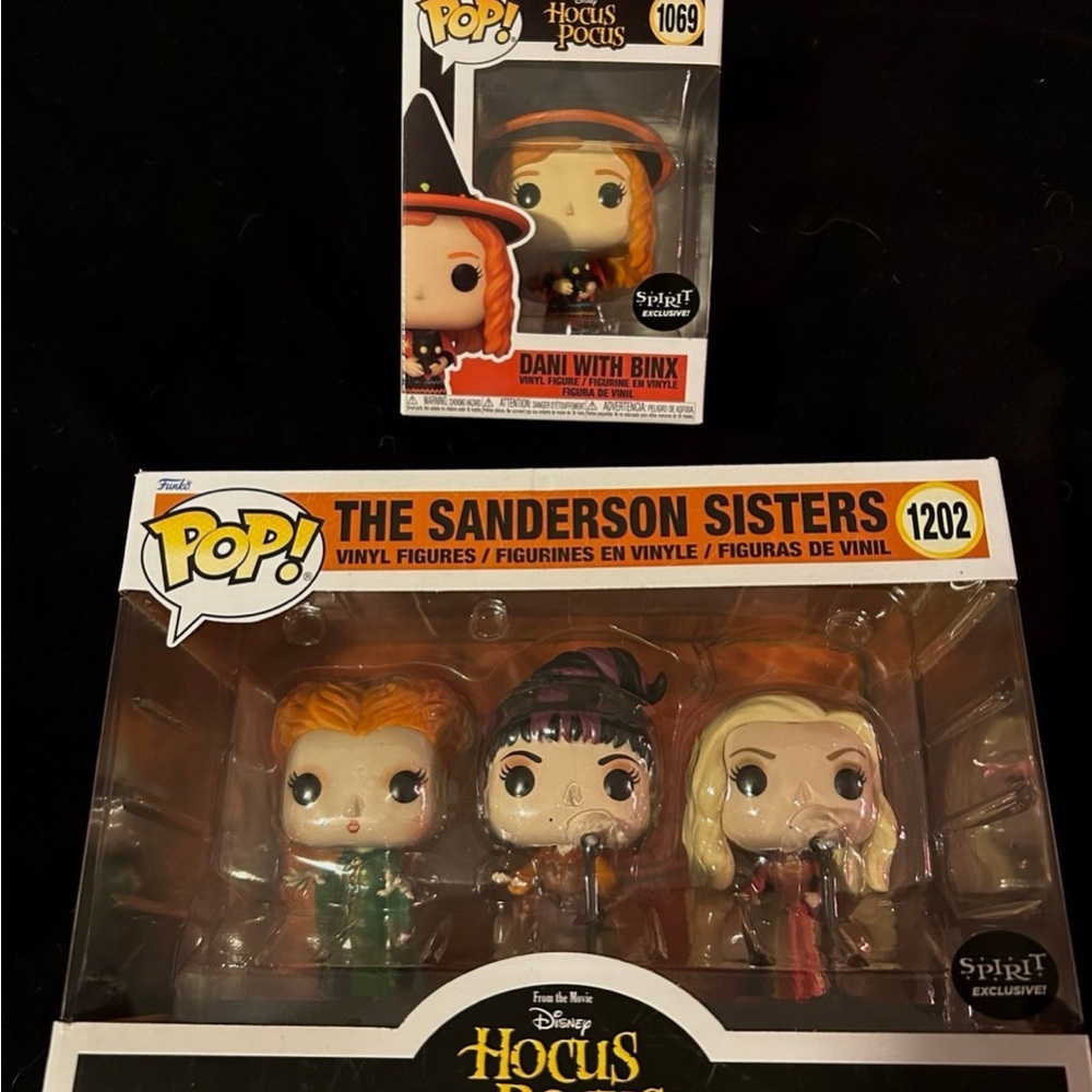 Funko Pop! The Sanderson Sisters and Dani with Binx Figures